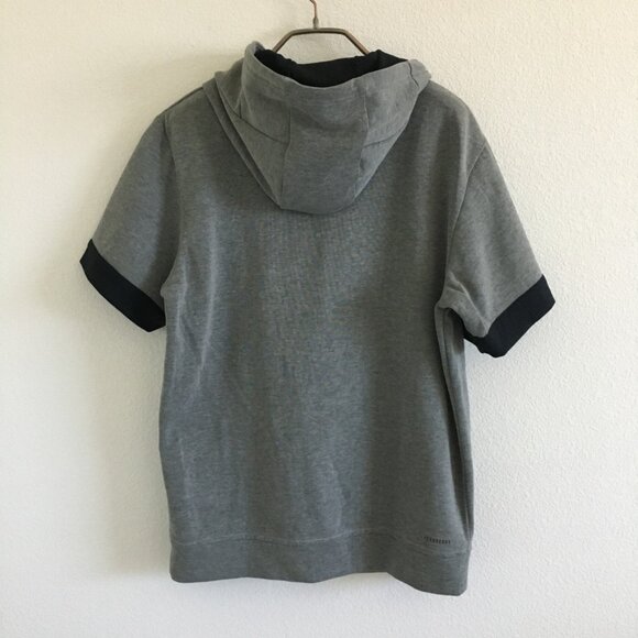 Adidas Performance Cross-Up 365 Hoodie Mens Medium Gray/Black Kangaroo Pocket - Picture 12 of 16